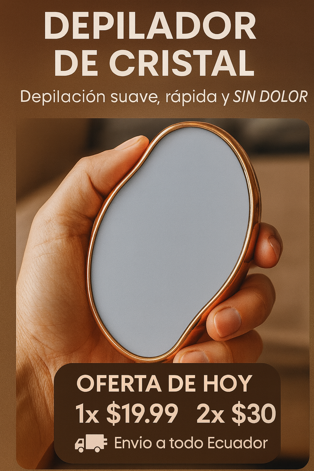 Depilador De Cristal ¿Lista para despedirte de esos vellos y tener la piel suave que mereces?